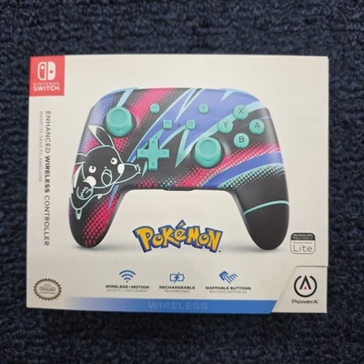 Power A Nintendo Switch Pokémon Pikachu Retro Enhanced Wireless Controller Rare - Image 1 of 3