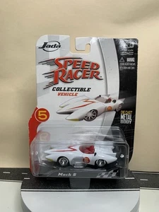 Jada Toys SPEED RACER Movie Car Mach 5 White w/Red Stripes #5 1:55 Scale NIP - Picture 1 of 13