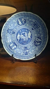 spode blue room 9" plate greek pattern - Picture 1 of 2
