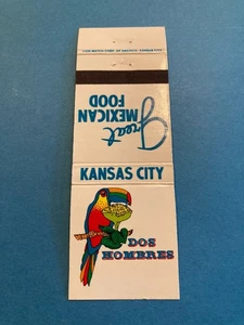 Matchbook Cover:  Dos Hombres Mexican Restaurant - Kansas City - 20 Strike - Picture 1 of 3