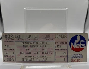 New Jersey Nets vs Portland Ticket Stub @ Meadowlands 2-23-88 - Picture 1 of 4