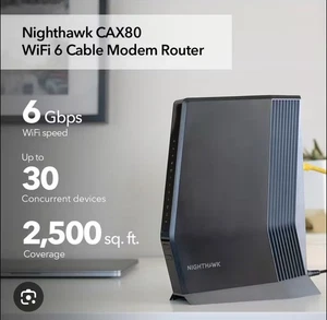 Netgear Nighthawk AX6000 Cable Modem With Built-in WiFi 6 Router - Afbeelding 1 van 1