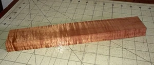 One Piece Extreme Curl Hawaiian Koa Wood ~11 3/4" x 1 3/4" x 3/4+" (#604) - Picture 1 of 7