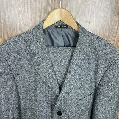 Traje Loriano 2 Piezas Hombre 42R 34x29 Gris Multicolor Lino Lana Cuatro Botones Foto 1 de 4