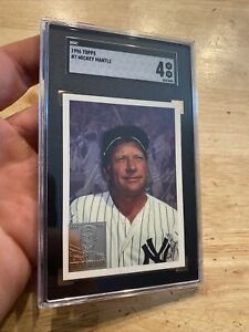Mickey Mantle SGC 4 Topps Man Cave Collector Card New York Yankees Fan 1996 GIFT