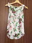 Topshop Pale Pink And Floral Swing Top Size 8