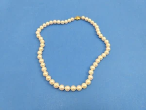 Genuine (6-6.5mm) Pearl Necklace with 14K Yellow Gold Chain Clasp - Picture 1 of 9