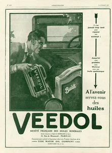 "HUILES VEEDOL (BUICK)" Annonce originale entoilée L'ILLUSTRATION 30/07/1927 - Imagen 1 de 1
