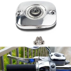 Chrome Front Brake Master Cylinder Cover For Harley Dyna 06-17 For Softail 06-14 - Foto 1 di 7