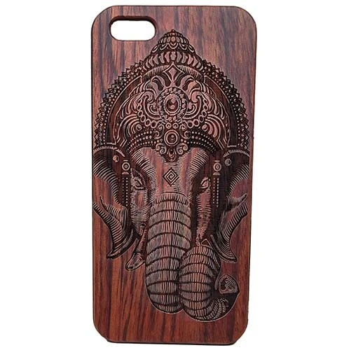 Защитный чехол из натурального дерева с гравировкой для iPhone 2016 SE первого поколения - Изображение 1 из 1