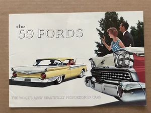 Vintage 59 FORDS Dealership Sales Brochure Catalog 1959 FAIRLANE CUSTOM 300 - Imagen 1 de 7