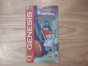 NFL Troy Aikman Fútbol Sega Genesis Solo Manual - Imagen 1 de 2