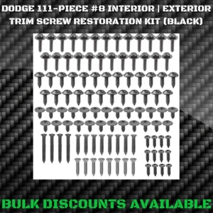 DODGE MOPAR Chassis Interior Exterior Molding Trim Body Panel SCREWS #8 BLACK - Picture 1 of 2
