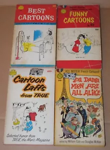 Vintage Joke Books Crest and Gold Medal Best Funny Cartoon Laffs, You Damn Men - Foto 1 di 10