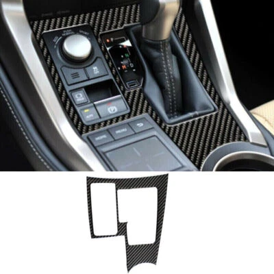 Cubierta del panel de cambio de marchas de fibra de carbono real para lexus NX200 NX200t NX300h 2014-2021 Foto 1 de 4
