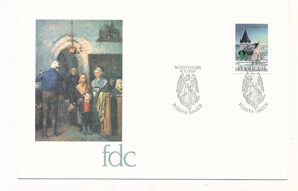 D379037 Aland FDC Iglesia Edificios Arquitectura 1989 Foto 1 de 1