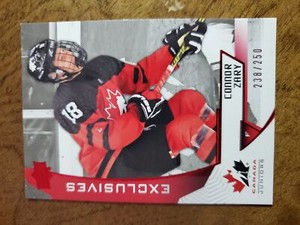 2019 Upper Deck Team Canada Juniors Exclusives 238/250 Connor Zary #72
