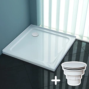 Shower Screen Base Rectangular Square Acrylic Fiberglass Size 865x865x50mm - Picture 1 of 5