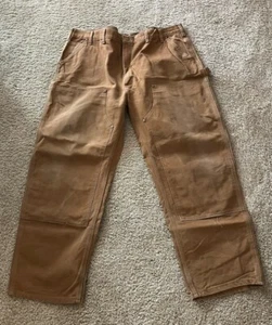 Pantalones de mezclilla Carhartt para hombre 44x30 pierna recta calce relajado carpintero 14806 vintage #1 - Imagen 1 de 9