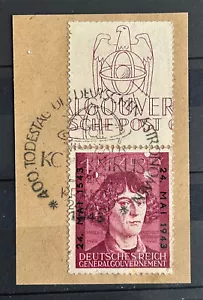 1943 German occ. of Poland GG stamp on card special cancel Copernicus /2487 - Picture 1 of 1