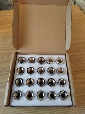 20 Silver open end Alloy wheel nuts fit Ford Honda Toyota Lexus M12 x 1.5 Bolt - Image 1 of 2