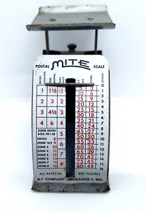 Vintage MITE Postal SCALA B-T Company Inc. Milwaukee WIS. Made in USA - Foto 1 di 7