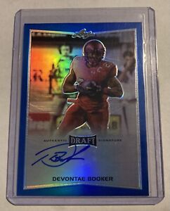 2016 Leaf Draft Devontae Booker Blue RC Auto #48/50 Utah Utes Denver Broncos