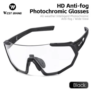 WEST BIKING Lentes Fotocromáticas Antiniebla Gafas de Ciclismo Gafas de Bicicleta Negras - Imagen 1 de 18