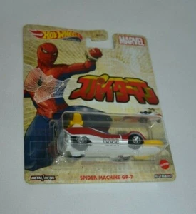 HOT WHEELS 2021 PREMIUM - MARVEL SPIDER MACHINE GP-7 REAL RIDERS - Picture 1 of 4