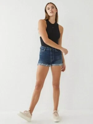 NWT True Religion Women's Jennie High Rise Skinny Fit Denim Jean Shorts Size 25 - Image 1 of 4