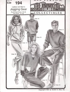 Equipo de jogging Misses para hombre elástico y patrón de costura 194 Ann Person - Imagen 1 de 2