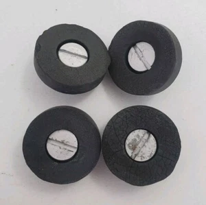 4 vintage 1" Rubber Feet Pad Foot Stand Off for Electronics 1/4" Bolt & Pads - Picture 1 of 7