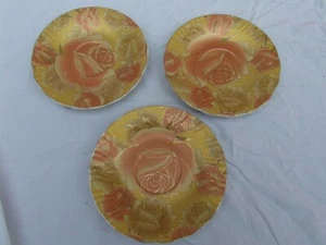 3 Saucers Yamasen Gold Collection Fine porcelain Japan 24K 24 carat gold - Picture 1 of 3