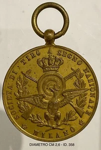 MILANO SOCIETÀ DI TIRÒ A SEGNO NAZIONALE MEDAGLIA LIBERTY PREMIO BRONZO DORATO - Picture 1 of 6