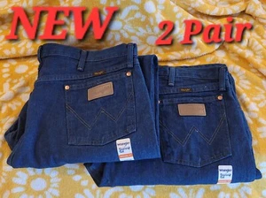 Lot Of 2 👖 VINTAGE Wrangler Cowboy Cut Original Fit Indigo Blue Jeans 40x32 NEW - Picture 1 of 11