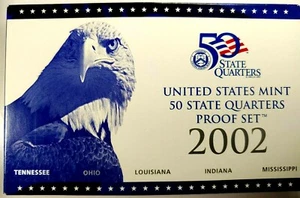 2002-S US Proof State Quarter Mint Set 5 Coins BU CLAD 19uuh0921 - Picture 1 of 5