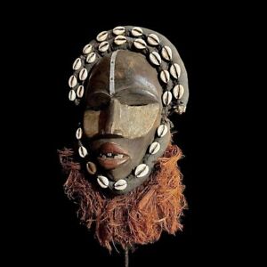 Masque africain tribal Dan Déangle bois Dan Côte d'Ivoire Afrique-G1410