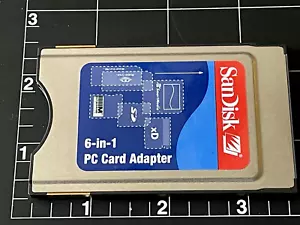 SanDisk 6-in-1 PC card Adapter SDAD-67-A10, Supports SD,SDHC,XD,M/H, SM, MMC, MS - Picture 1 of 5