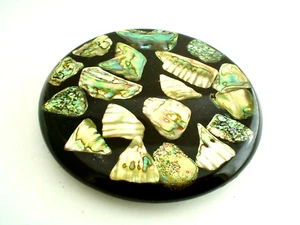 Vintage Abalone and Lucite Trivet Exotic Gardens Cambria, California - Picture 1 of 3