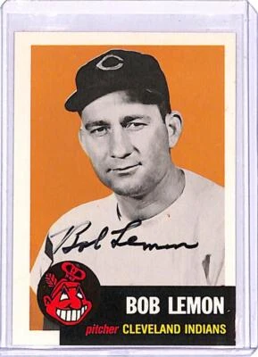 Tarjeta de béisbol 1991 Topps Archives 1953 Bob Lemon 284 Cleveland Indians autógrafo Foto 1 de 2
