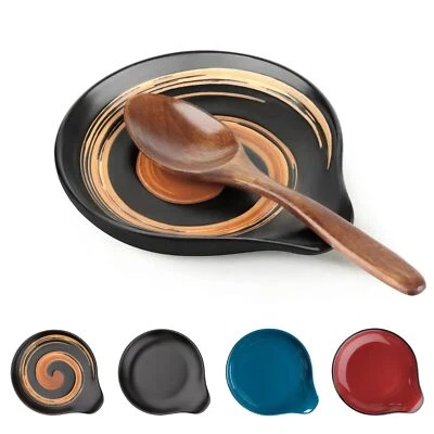 Ceramic Spoon Rest 5 Inch Spoon Holder for Stove Top Kitchen Counter Utensils - Image 1 of 4