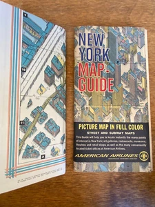 Rare Herman Bollman Map for 1964 N.Y Worlds Fair/American Airlines New York City - Picture 1 of 8