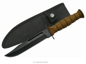 7.5” Desert Camo Survival Knife with Nylon Sheath - Free Shipping!! - Picture 1 of 3