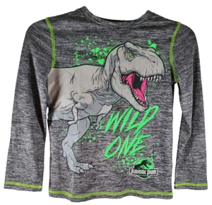 Jurassic Park Jumping Beans Size 7 Long Sleeve Swim Athletic Active Shirt - Picture 1 of 2