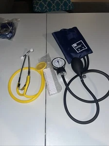 Medline Blood Pressure Handheld Artery Sphygmomanometer w/ Cuff & stethoscope - Picture 1 of 8