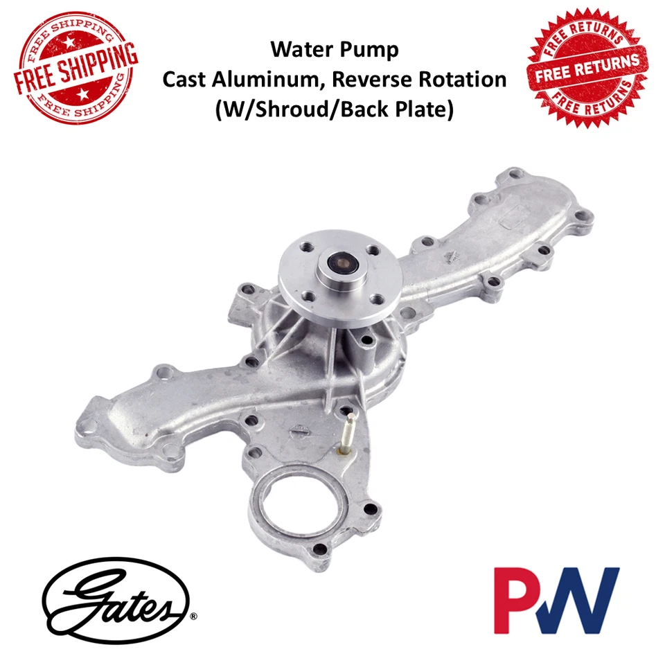 Bomba de agua Gates de aluminio inversa para Lexus ES350, RX350 / Toyota Camry, Avalon Foto 1 de 4