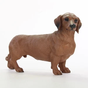 Dachshund Figurine Hand Painted Statue Red - Picture 1 of 1