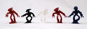 LEGO Bionicle Mini Figure Lot of 5 Red Black White Blue - Picture 1 of 4