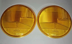 FOR PORSCHE 911 912 TWO YELLOW H1 BOSCH LHD HEADLIGHT LENSES - Picture 1 of 2