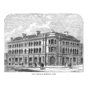 HULL The New Exchange Buildings - Antique Print 1866 - Zdjęcie 1 z 1